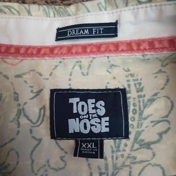 Toes On The Nose Dream Fit Coastline Shirt Mens XXL Hawaiian Tencel Linen Blend - Picture 4 of 12